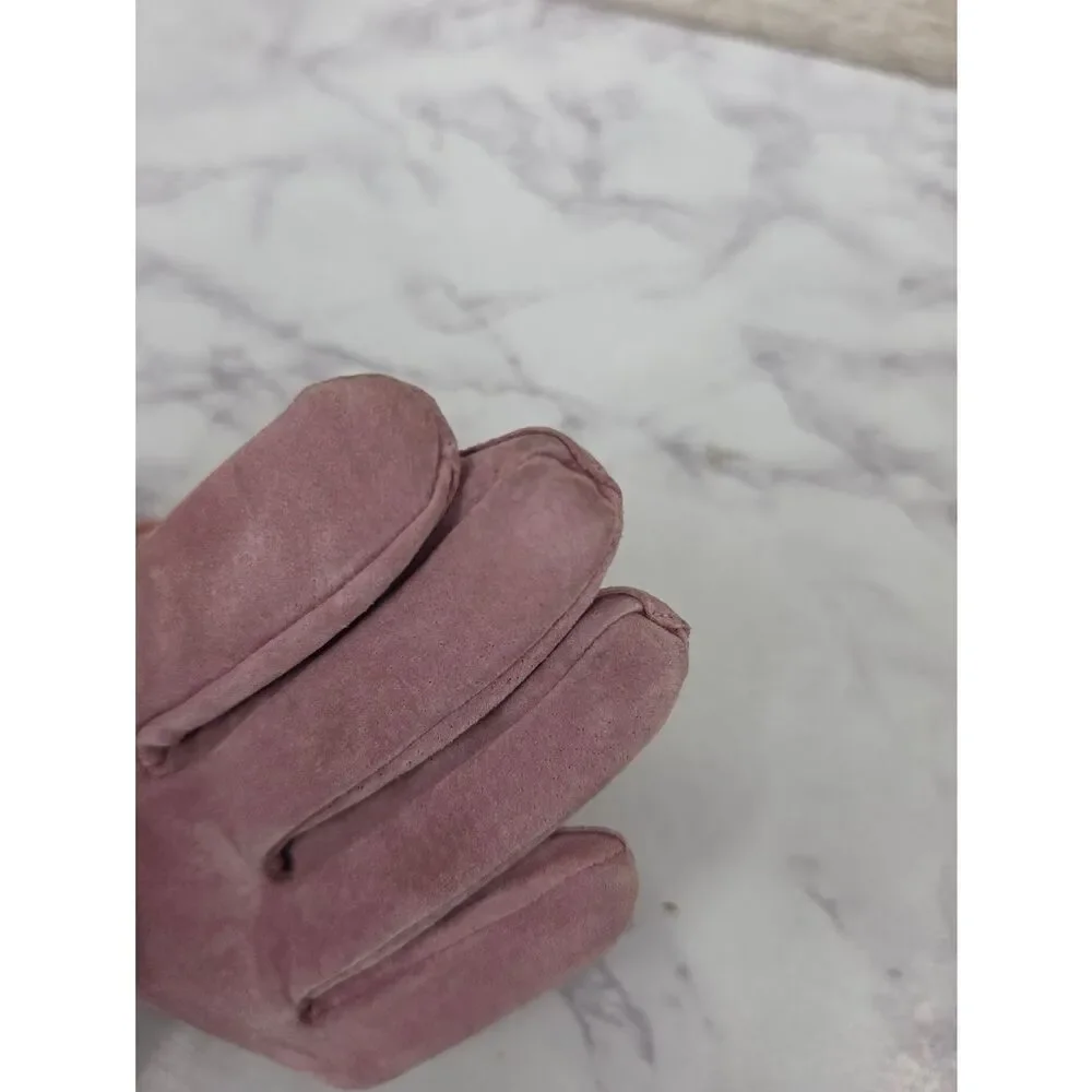 Isotoner Women's Pink Suede Lined  Driving Gloves